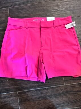 Old Navy Hot Pink Women's Chino Bermuda Shorts